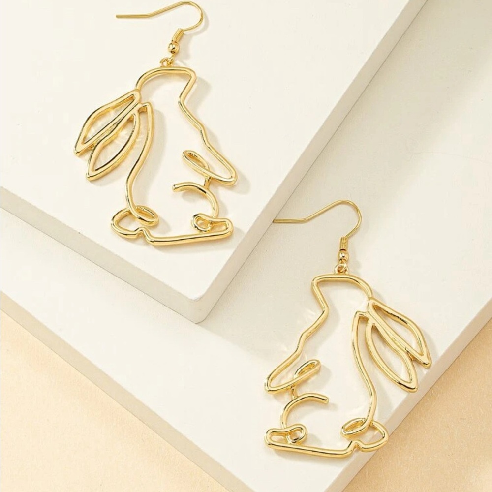 Cartoon Rabbit Drop Earrings - Picture 2 of 6